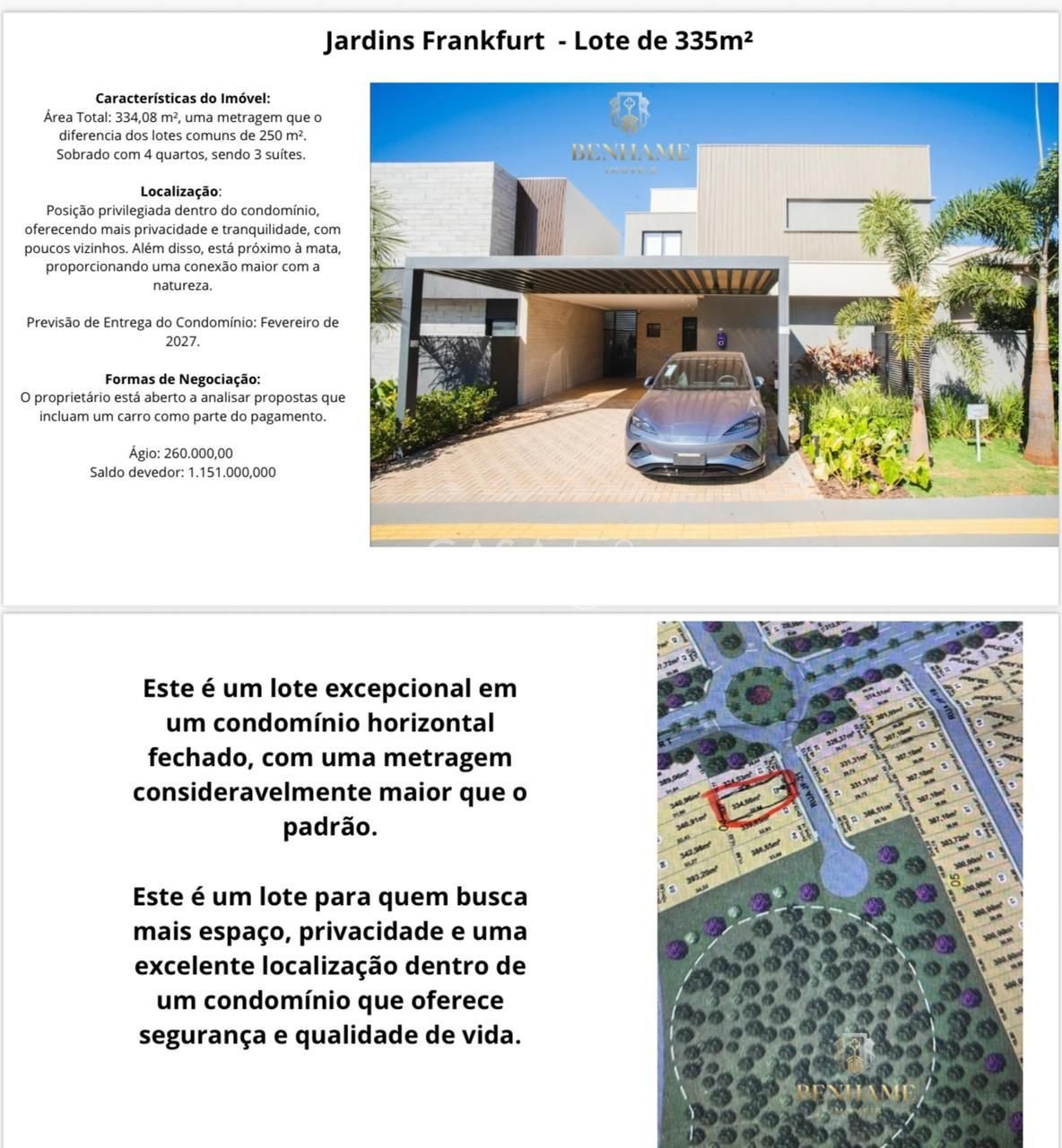 Sobrado em construção à venda no Jardins Frankfurt